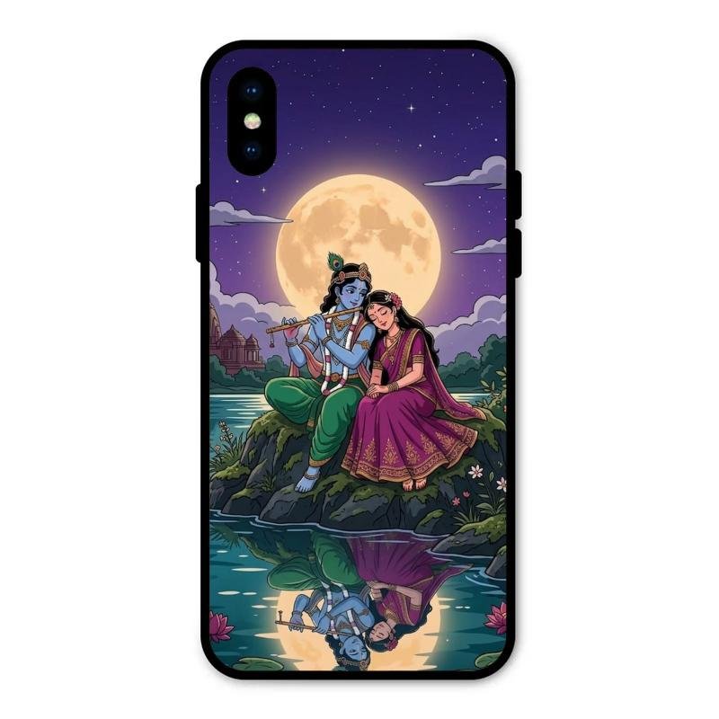 Moonlight Radha Krishna Phone Case For iPhone XS