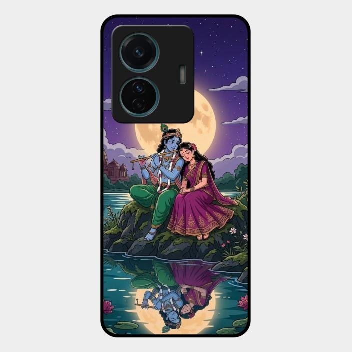Moonlight Radha Krishna Phone Case For Iqoo Z6 Pro 5G