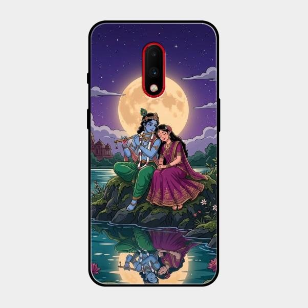 Moonlight Radha Krishna Phone Case For Oneplus 7