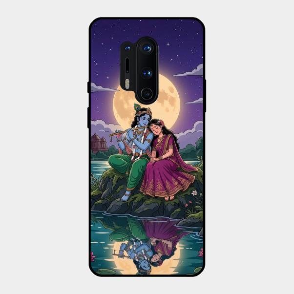 Moonlight Radha Krishna Phone Case For Oneplus 8 Pro
