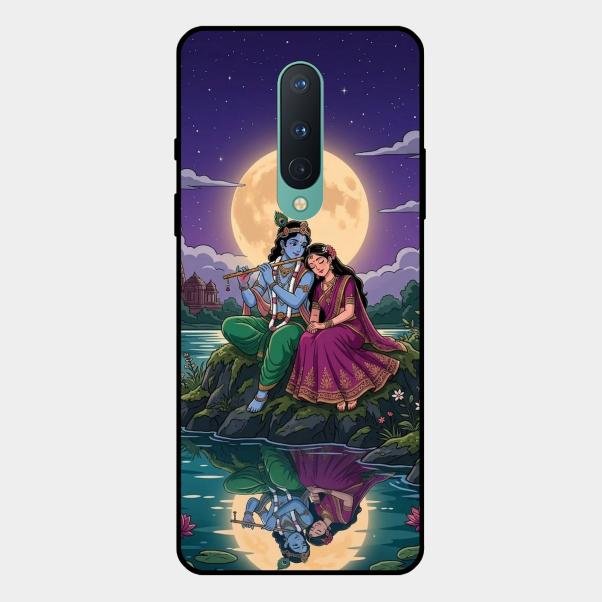 Moonlight Radha Krishna Phone Case For Oneplus 8