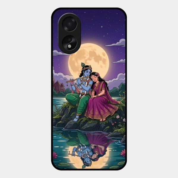 Moonlight Radha Krishna Phone Case For Oppo A38