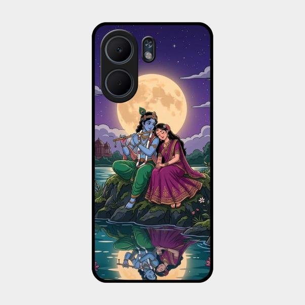 Moonlight Radha Krishna Phone Case For Oppo A5X 5G