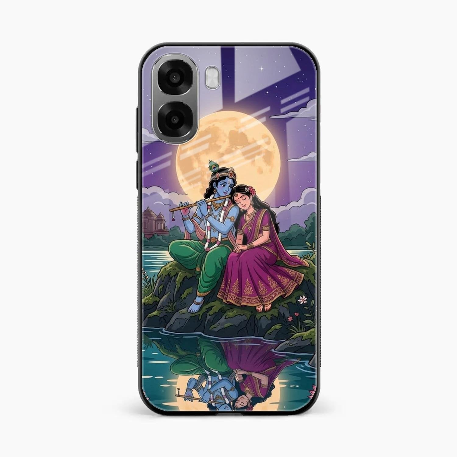 Moonlight Radha Krishna Phone Case For Oppo A6X 5G