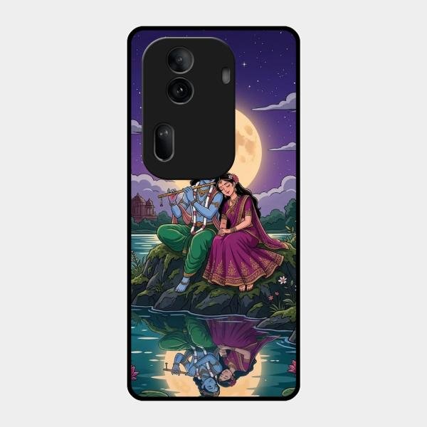 Moonlight Radha Krishna Phone Case For Oppo Reno 11 Pro 5G