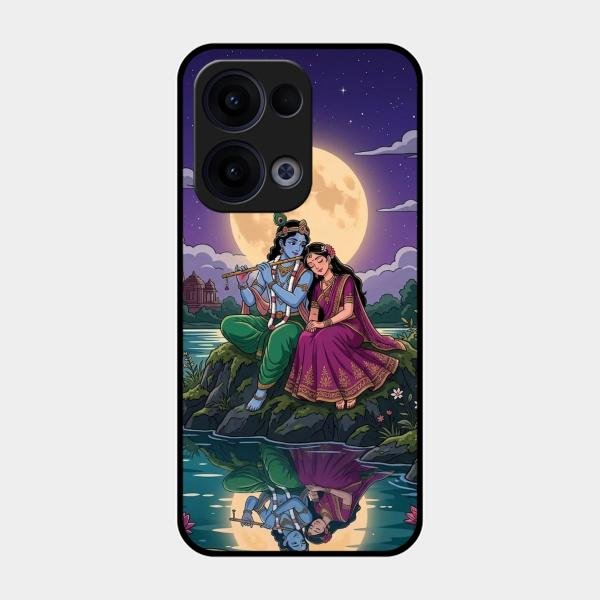 Moonlight Radha Krishna Phone Case For Oppo Reno 13 5G