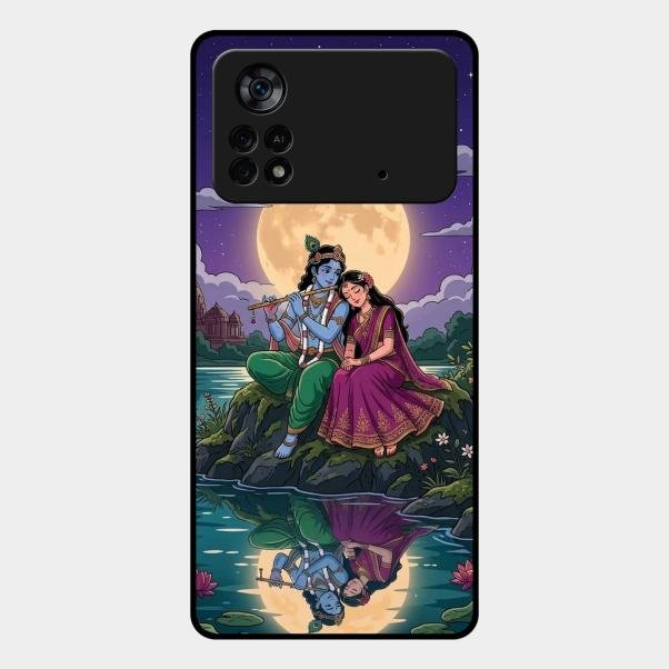 Moonlight Radha Krishna Phone Case For Poco X4 Pro 5G