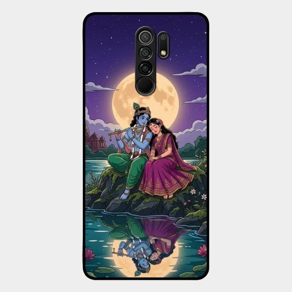 Moonlight Radha Krishna Phone Case For Redmi 9 Prime