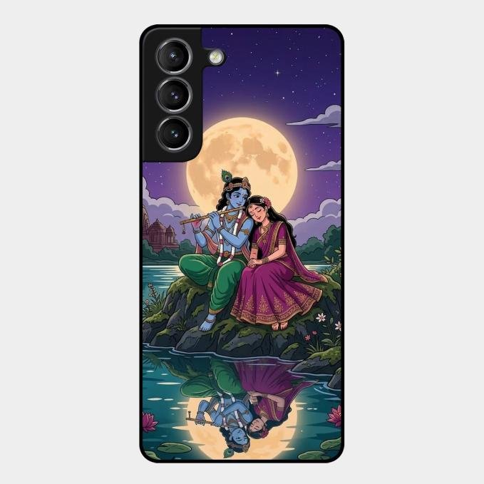 Moonlight Radha Krishna Phone Case For Samsung Galaxy S21
