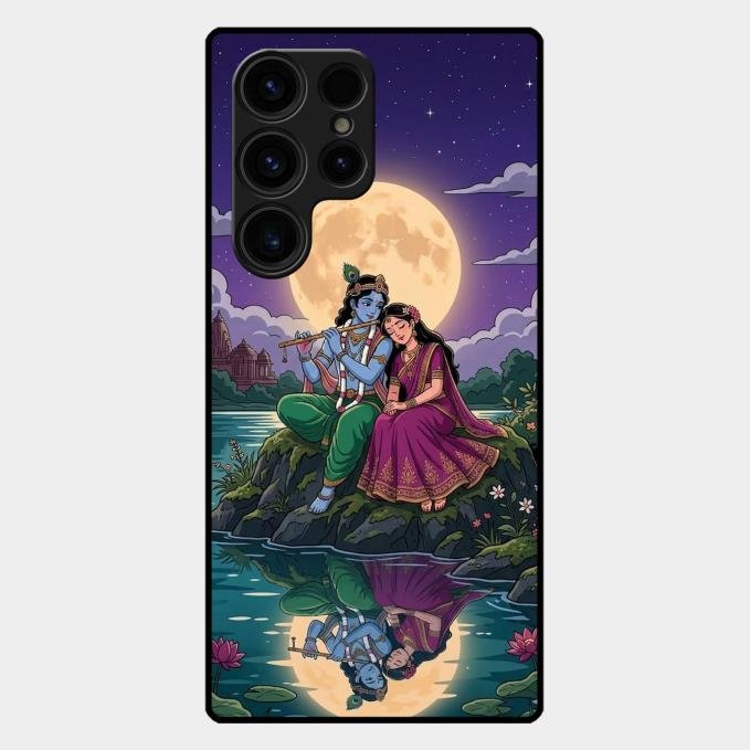 Moonlight Radha Krishna Phone Case For Samsung Galaxy S24 Ultra 5G