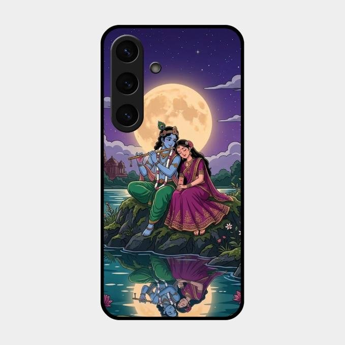 Moonlight Radha Krishna Phone Case For Samsung Galaxy S25 5G