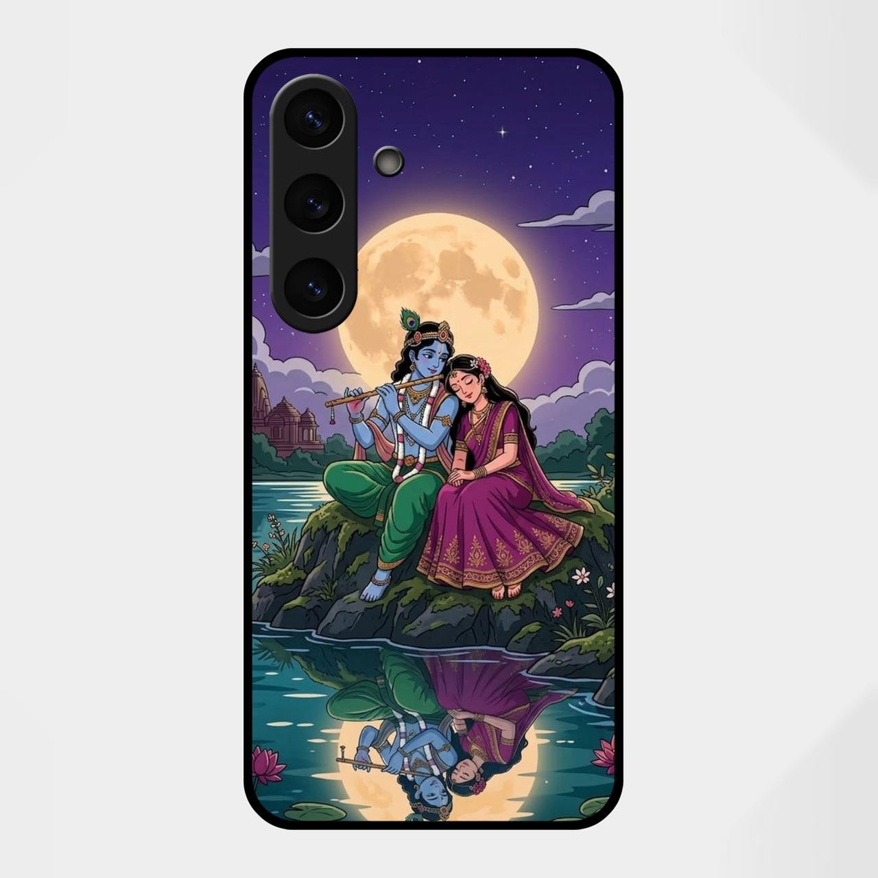 Moonlight Radha Krishna Phone Case For Samsung Galaxy S25 FE 5G