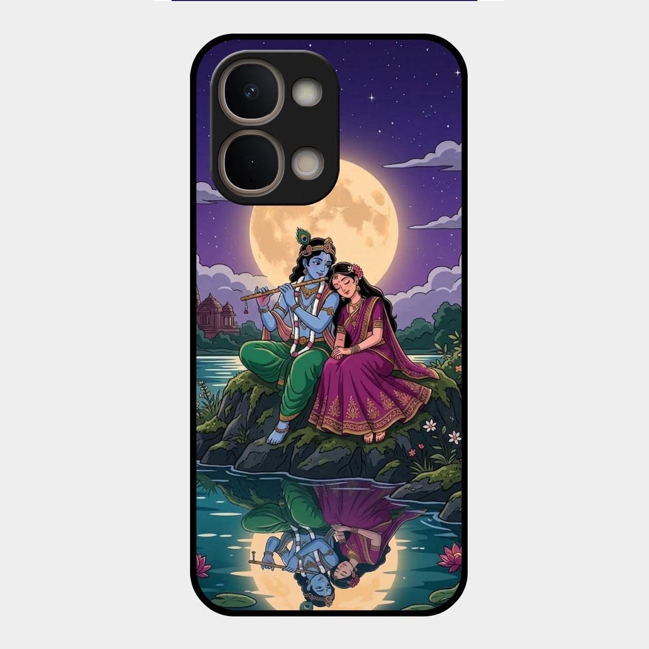 Moonlight Radha Krishna Phone Case For Vivo T5X 5G