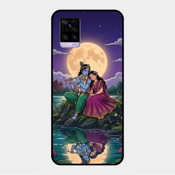 Moonlight Radha Krishna Phone Case For Vivo V20