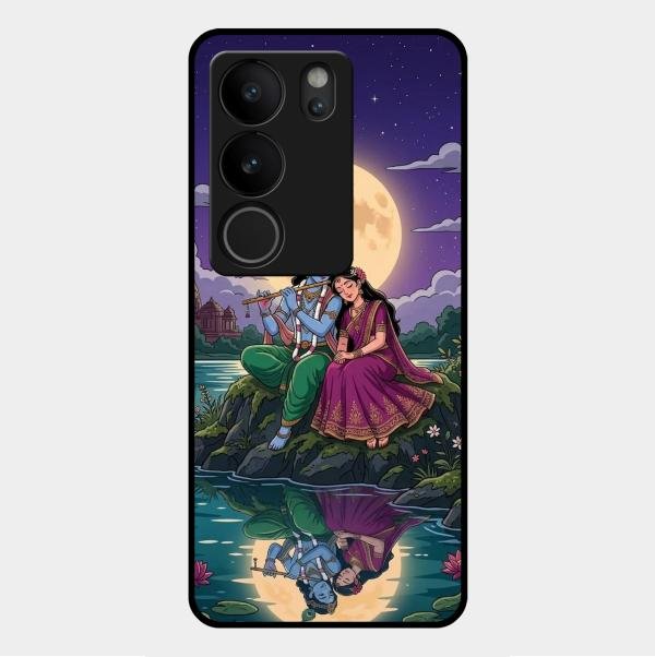 Moonlight Radha Krishna Phone Case For Vivo V29 Pro 5G