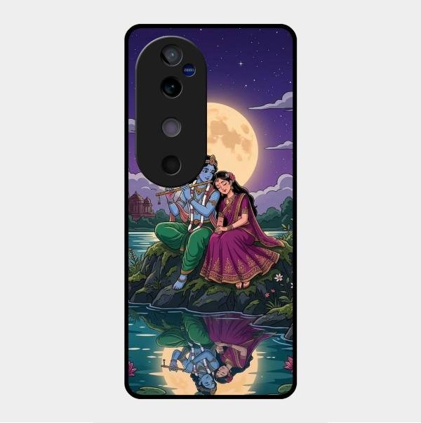 Moonlight Radha Krishna Phone Case For Vivo V40 5G