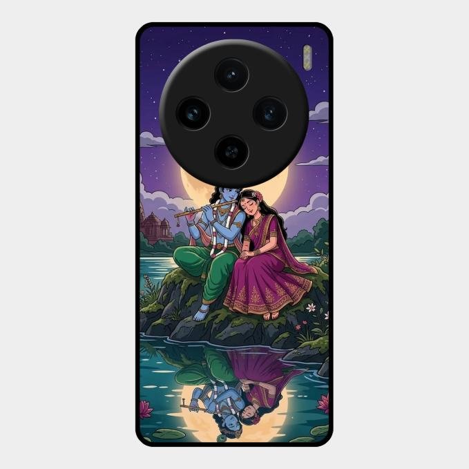 Moonlight Radha Krishna Phone Case For Vivo X100 5G