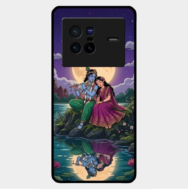 Moonlight Radha Krishna Phone Case For Vivo X80 5G