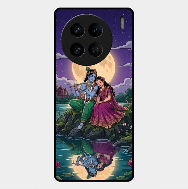 Moonlight Radha Krishna Phone Case For Vivo X90 Pro 5G