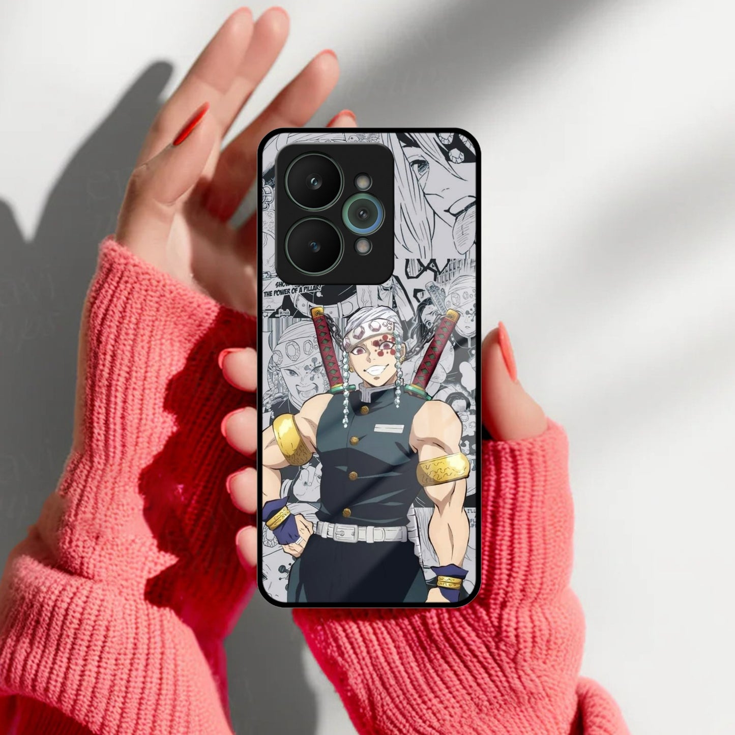 Mr. Flashy Glass Case Cover For Realme