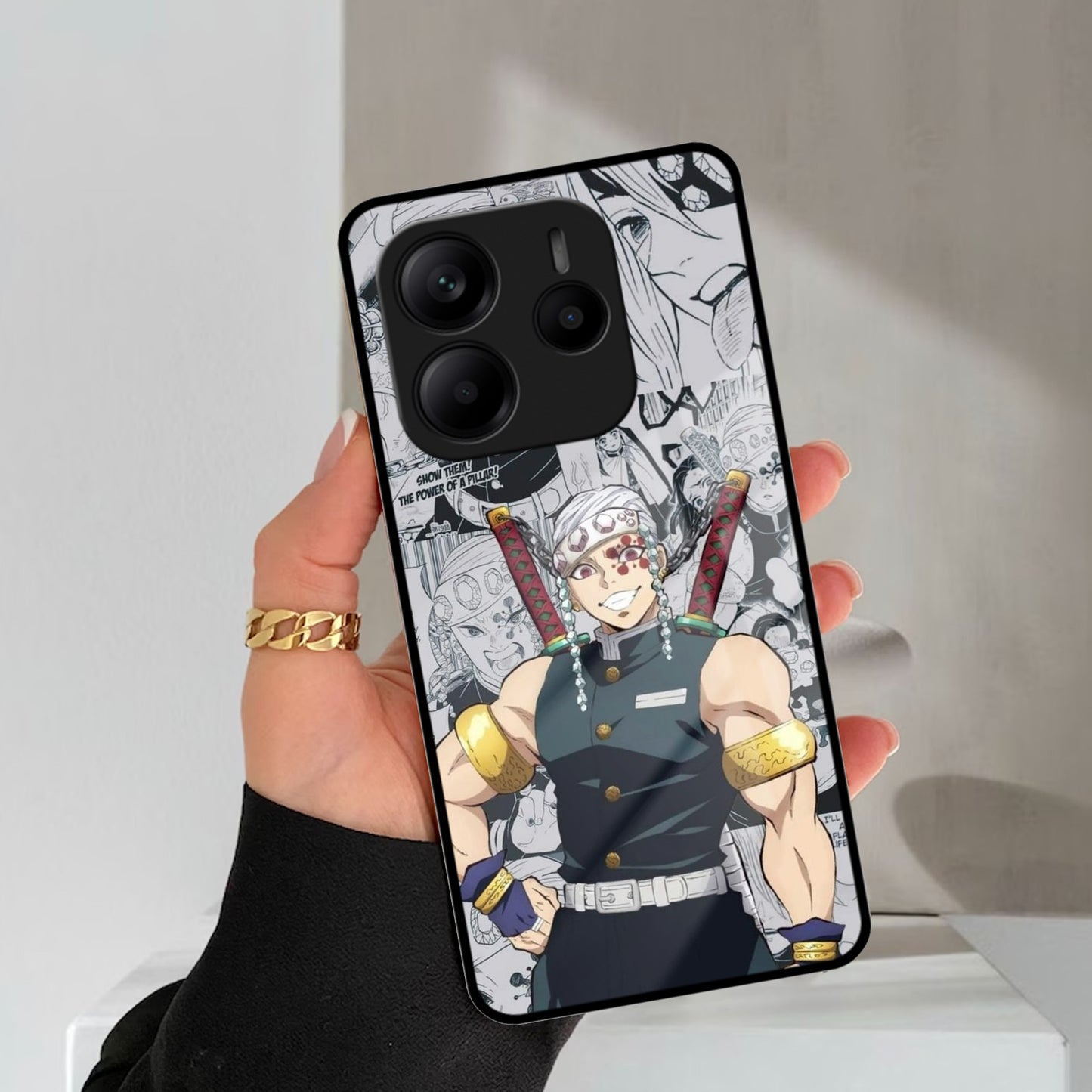 Mr. Flashy Glass Case Cover For Redmi