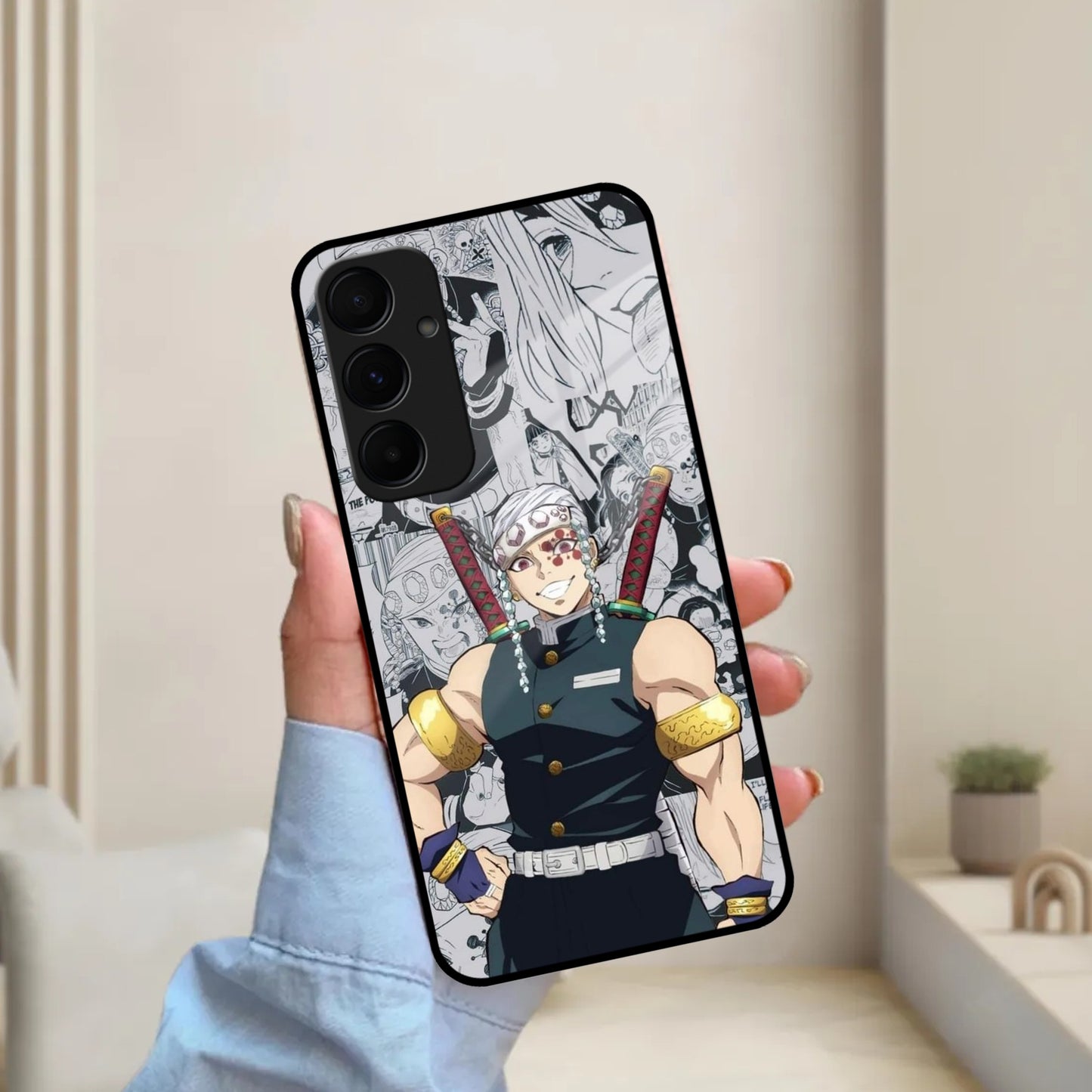 Mr. Flashy Glass Case Cover For Samsung