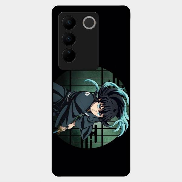 Muichiro Tokito Glass Case Cover For Vivo V27 5G