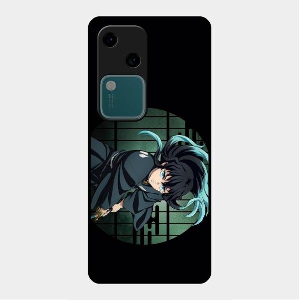 Muichiro Tokito Glass Case Cover For Vivo V30 5G