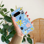 Multi Floral Customize Transparent Silicon Case For Google Pixel 8 Pro 5G