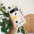 Multi Floral Customize Transparent Silicon Case For Google Pixel 9