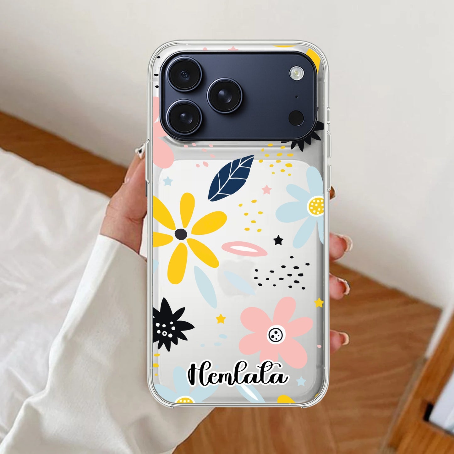 Multi Floral Customize Transparent Silicon Case For IPhone