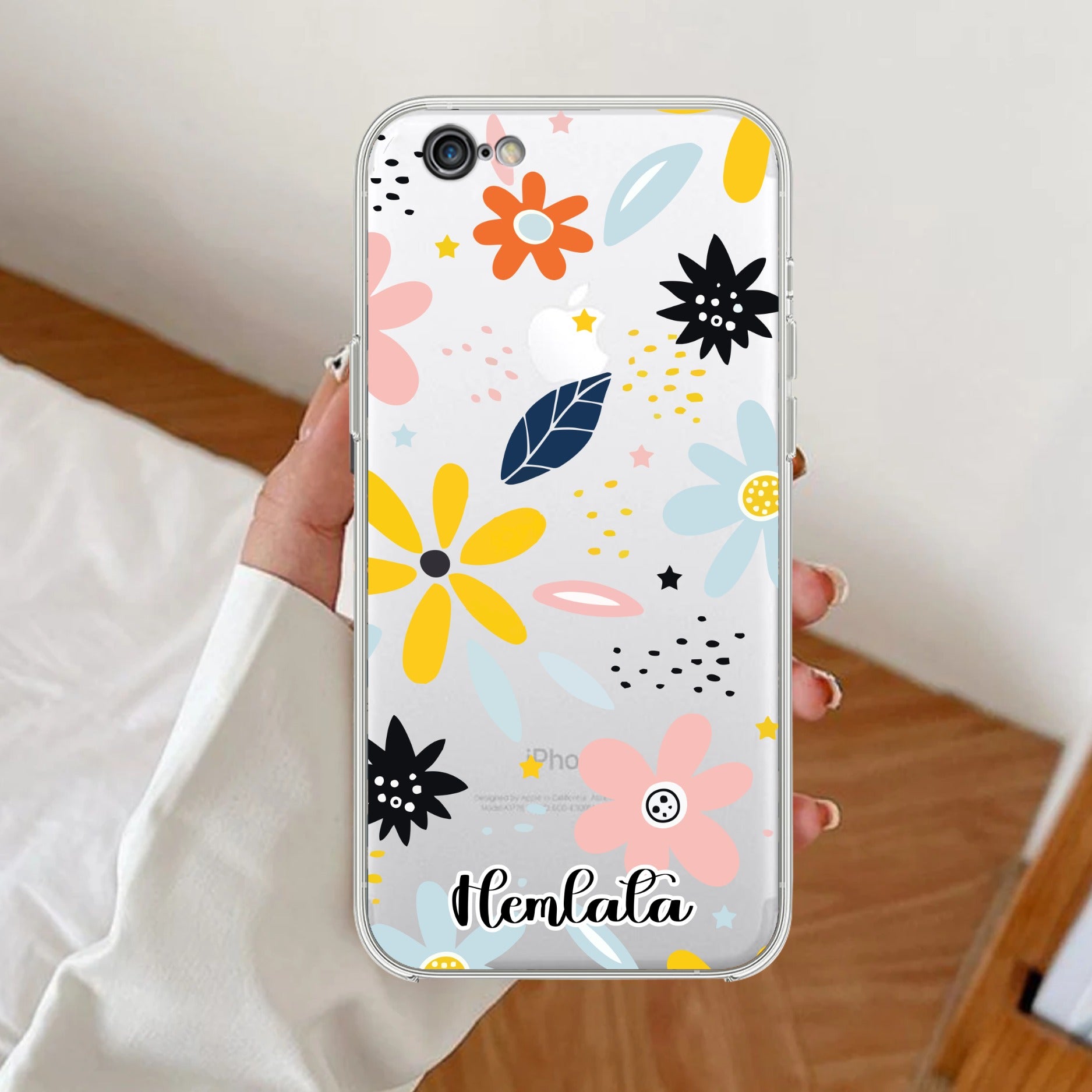 Multi Floral Customize Transparent Silicon Case For IPhone