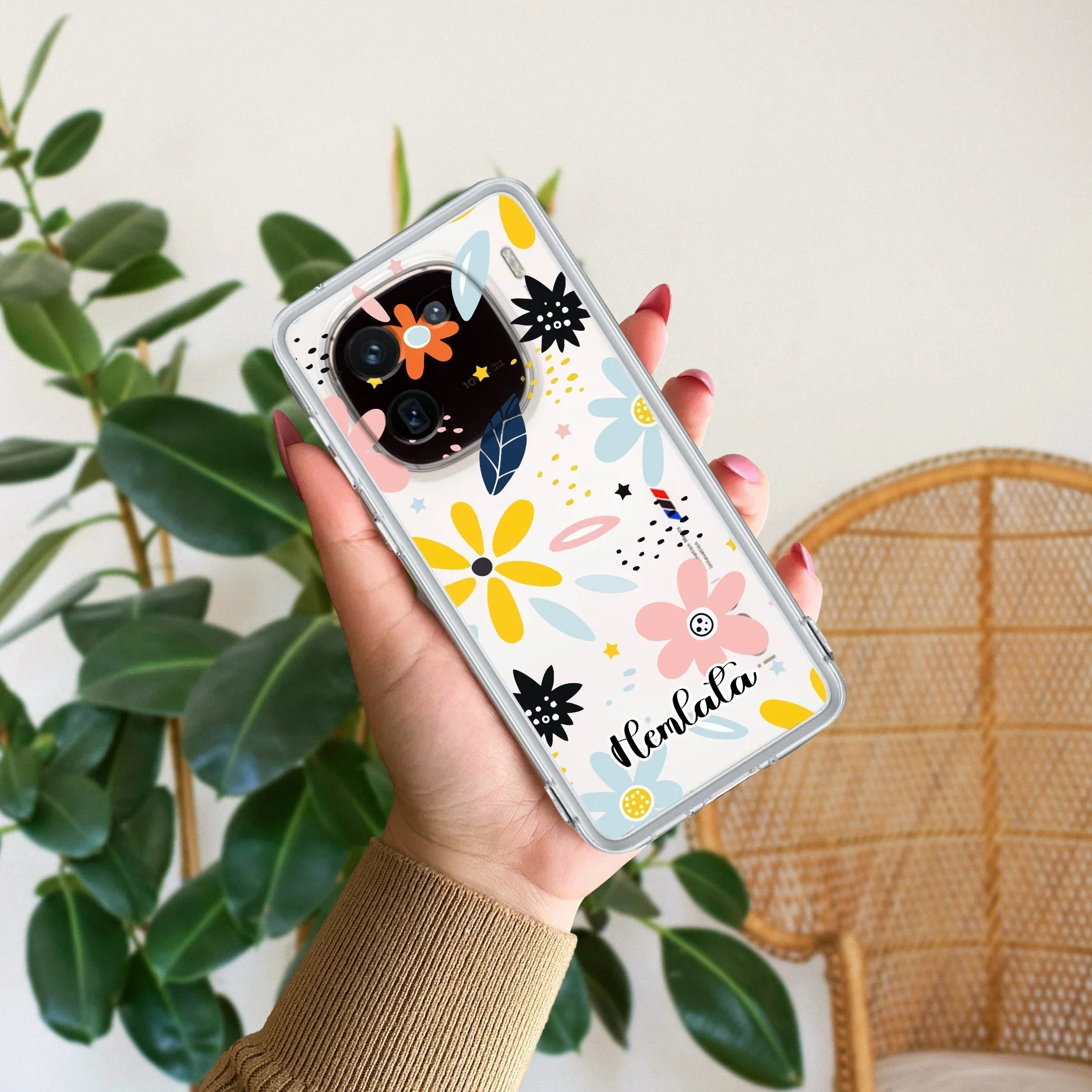 Multi Floral Customize Transparent Silicon Case For iQOO 12 5G