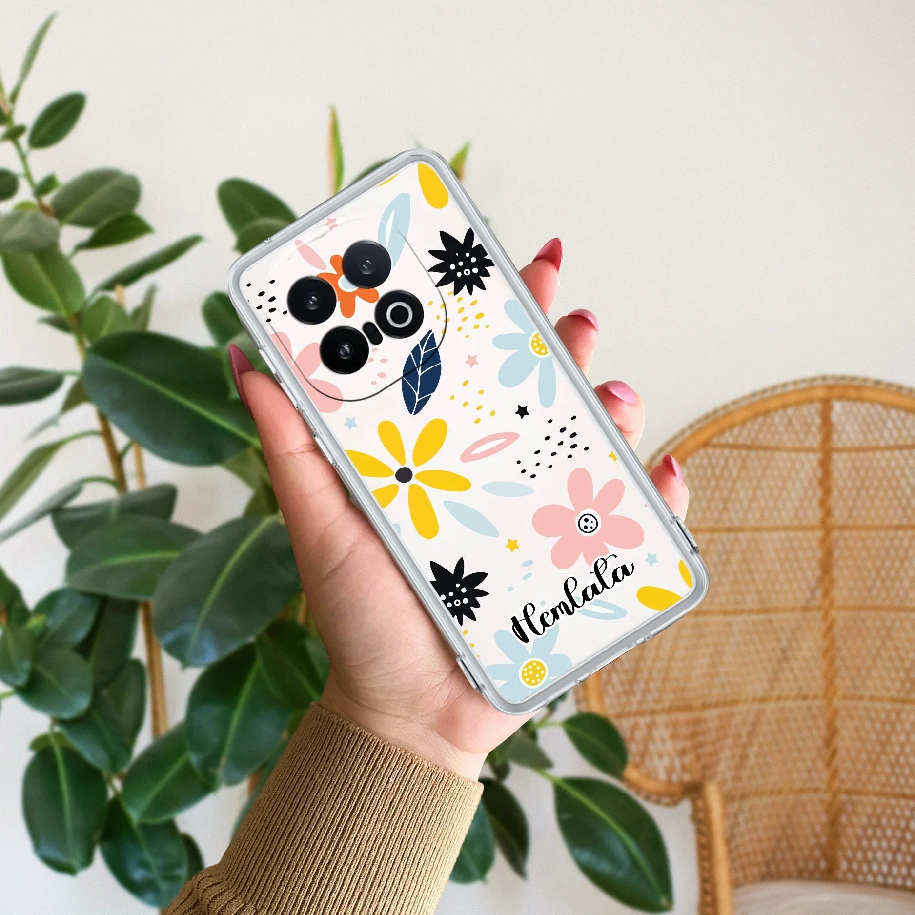 Multi Floral Customize Transparent Silicon Case For iQOO 13 5G