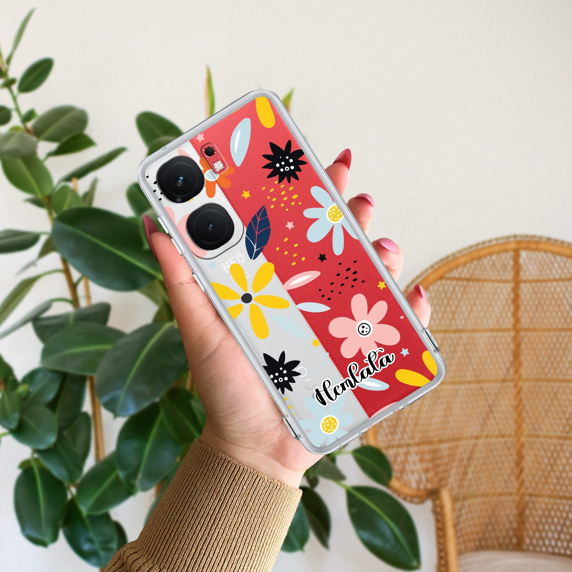 Multi Floral Customize Transparent Silicon Case For iQOO Neo 9 Pro 5G