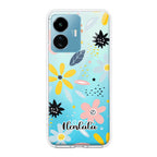 Multi Floral Customize Transparent Silicon Case For iQOO Z6 Lite 5G