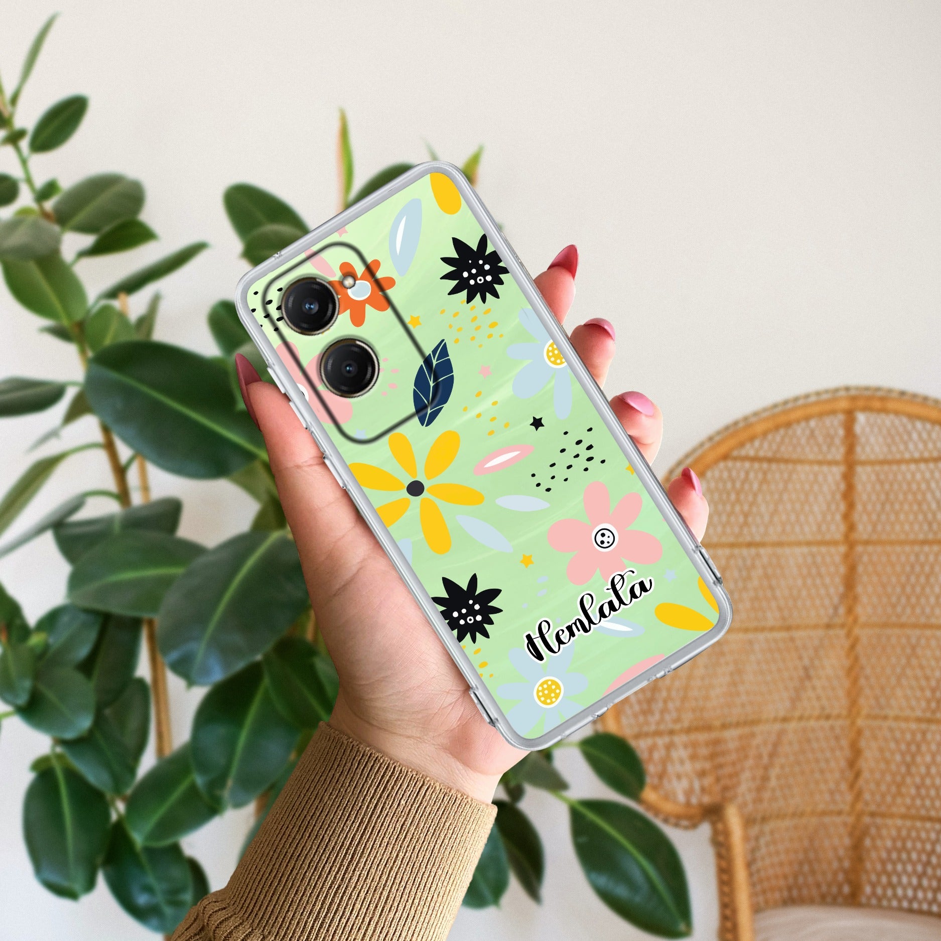 Multi Floral Customize Transparent Silicon Case For Vivo T3 Lite 5G