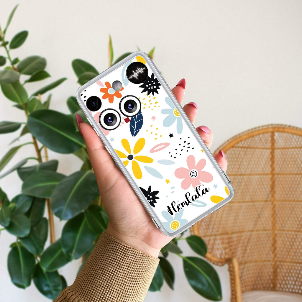 Multi Floral Customize Anti Yellow Case For Nothing Phone 3