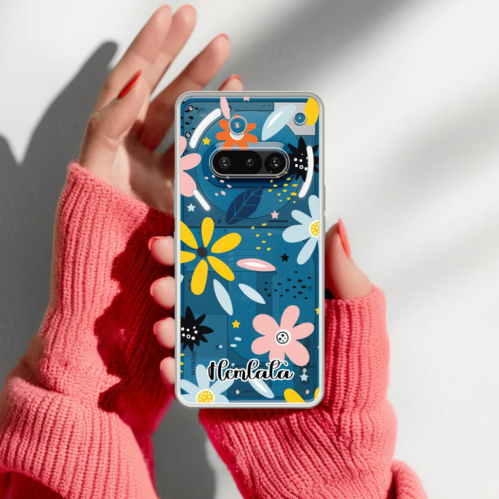 Multi Floral Customize Anti Yellow Case For Nothing Phone 3A 5G