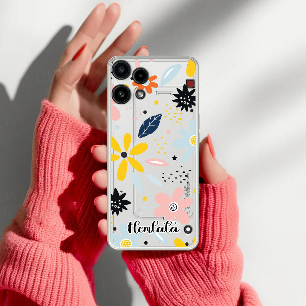 Multi Floral Customize Anti Yellow Case For Nothing Phone 3a Lite 5G