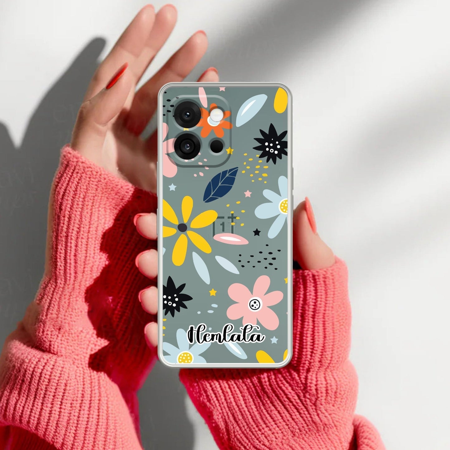Multi Floral Customize Transparent Silicon Case For OnePlus