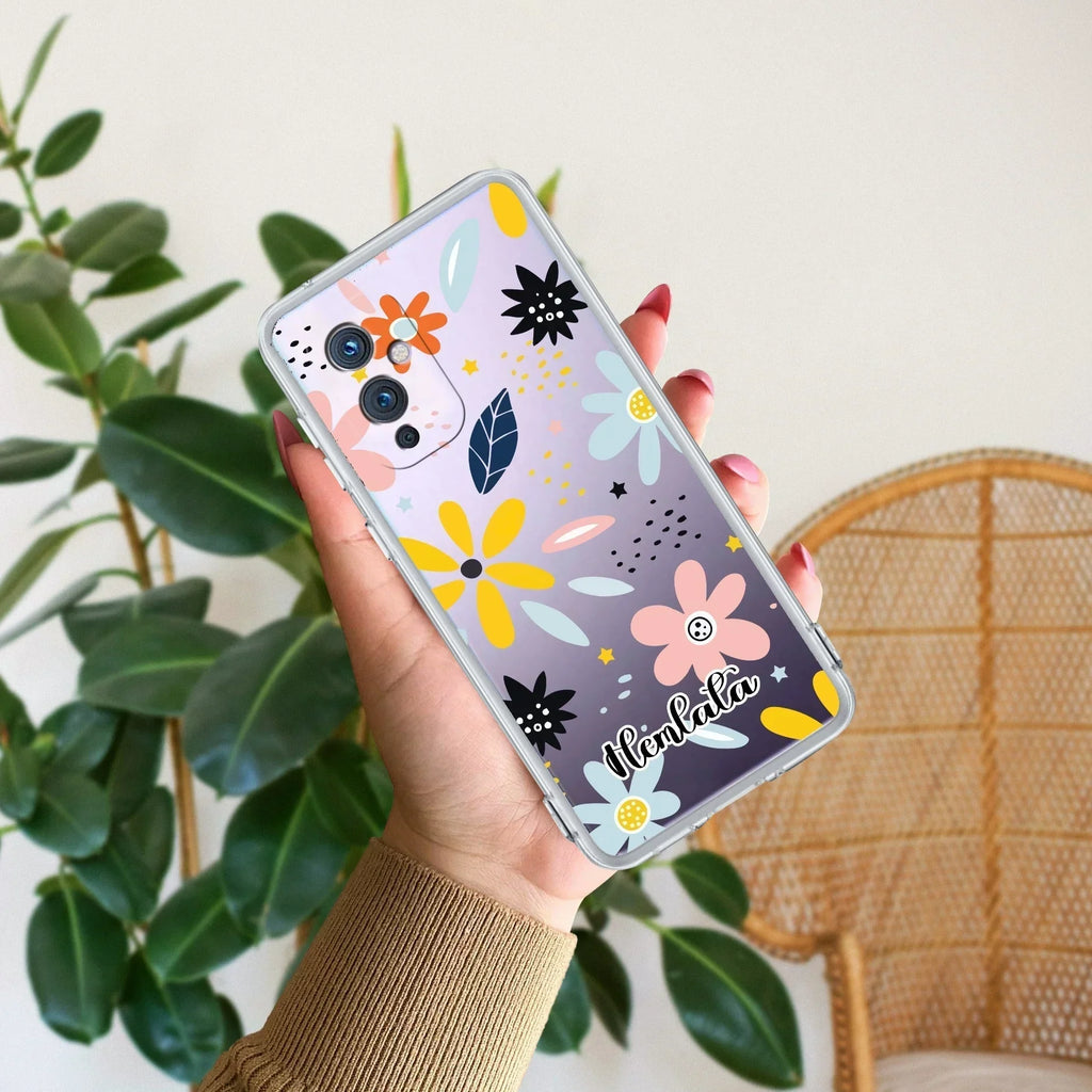 Multi Floral Customize Anti Yellow Case For OnePlus 9