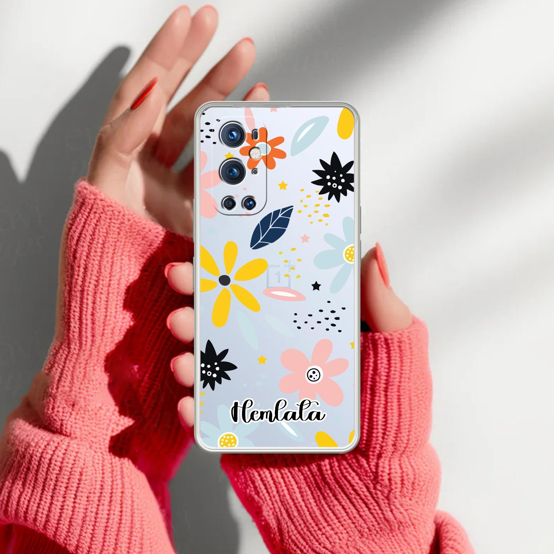 Multi Floral Customize Transparent Silicon Case For OnePlus