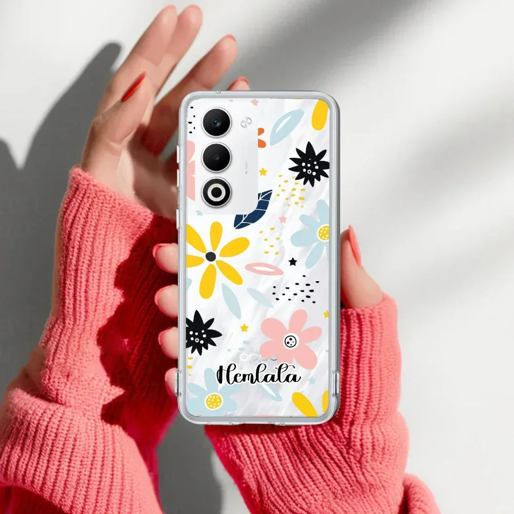Multi Floral Customize Anti Yellow Case For Oppo A5 5G