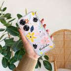 Multi Floral Customize Anti Yellow Case For Oppo F25 Pro 5G