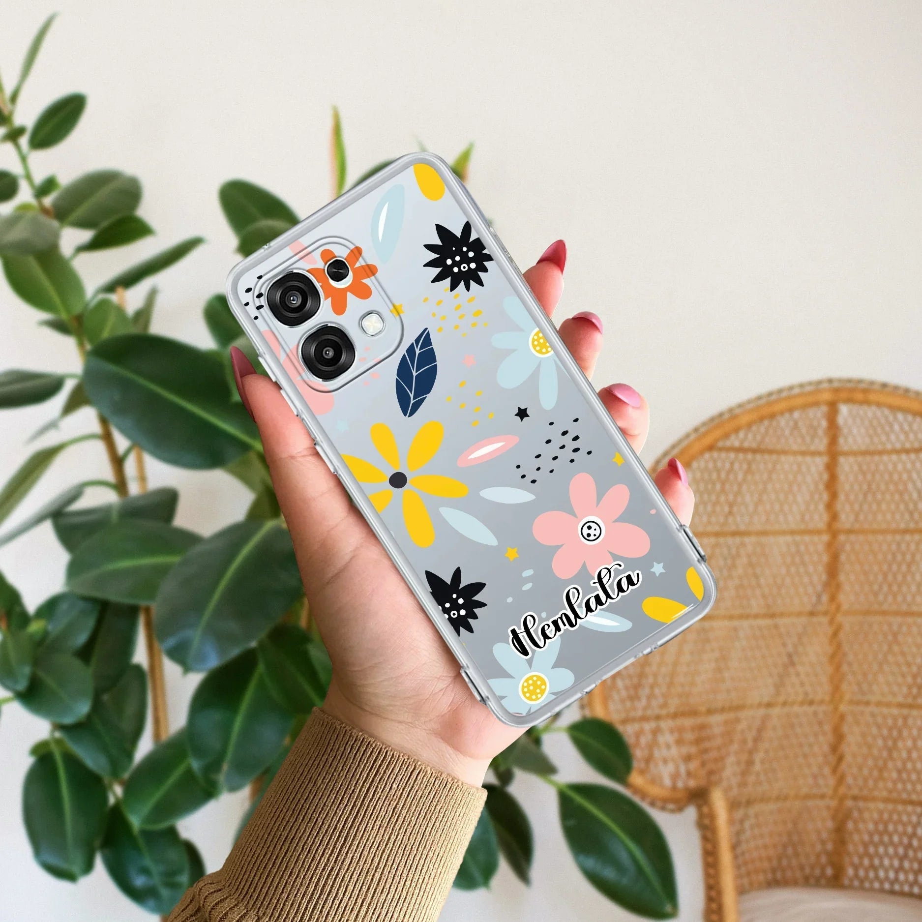 Multi Floral Customize Transparent Silicon Case For Oppo - ShopOnCliQ