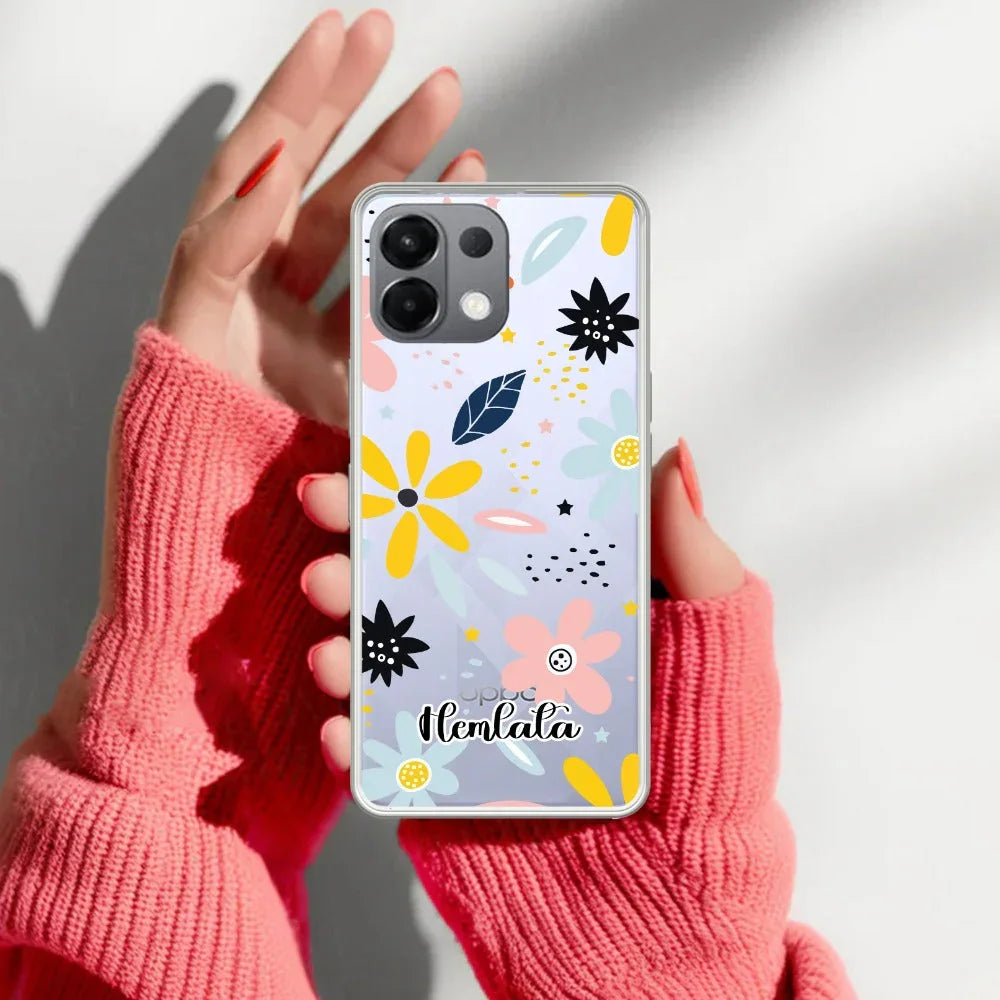 Multi Floral Customize Transparent Silicon Case For Oppo - ShopOnCliQ
