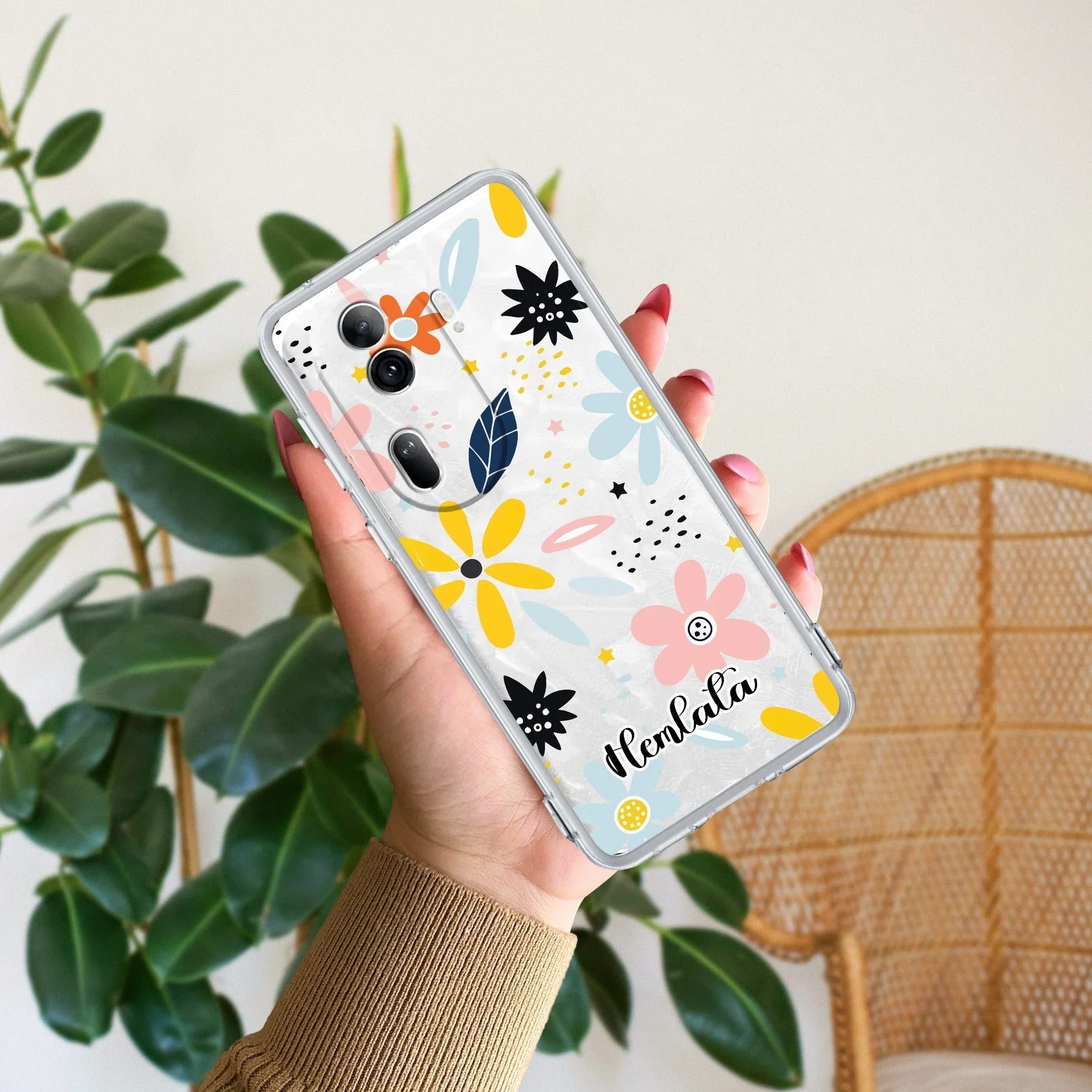 Multi Floral Customize Transparent Silicon Case For Oppo - ShopOnCliQ