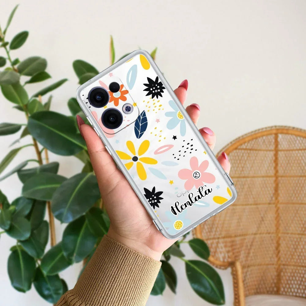 Multi Floral Customize Anti Yellow Case For Oppo Reno 13 5G