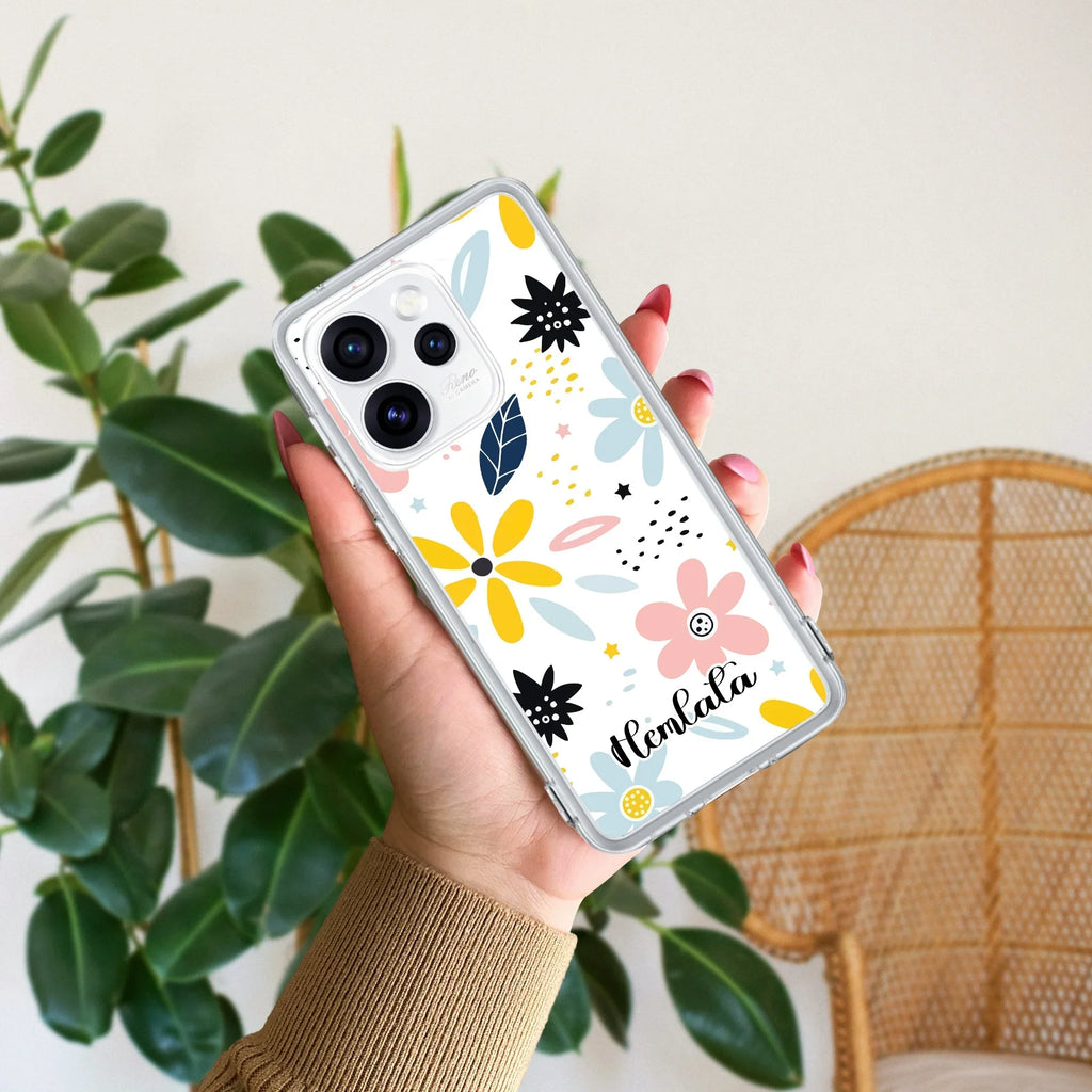 Multi Floral Customize Anti Yellow Case For Oppo Reno 15 Pro Mini 5G